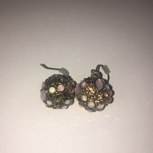 Crystal Brulee Ball Drop Earrings